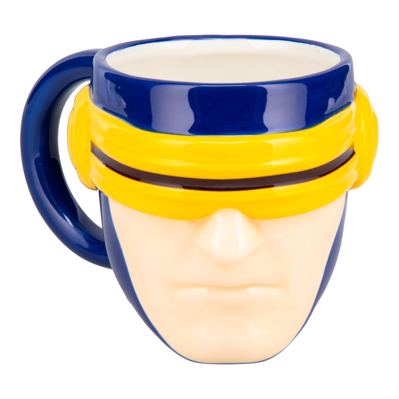 Paladone X-Men Cylcops Heat Change Combat Visor Mug, Officially Licensed Marvel 550ml Ceramic Coffee Cup, Oversized for Tea, Hot Chocolate and More, Superhero Gifts