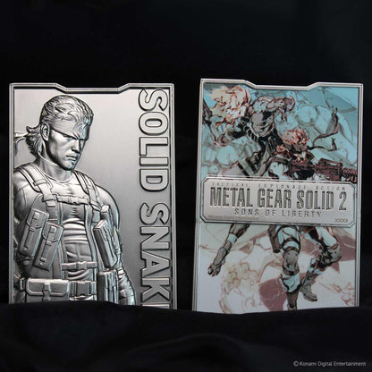 FaNaTtik Metal Gear Solid 2 Limited Edition Solid Snake Metal Ingot – Officially Licensed Merchandise, 5,000 Worldwide, Display Stand Included
