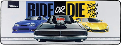 Fast & Furious “Ride or Die” Desk Pad & Coaster Set – Large Pad with Non-Slip Base – Official Movie Merchandise for Home, Office & Gamers