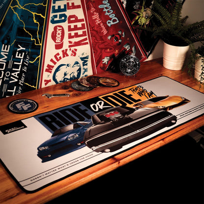Fast & Furious “Ride or Die” Desk Pad & Coaster Set – Large Pad with Non-Slip Base – Official Movie Merchandise for Home, Office & Gamers