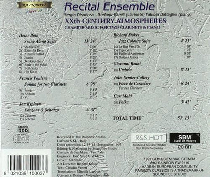 Musica Per Due Clarinetti E Piano Dell`900