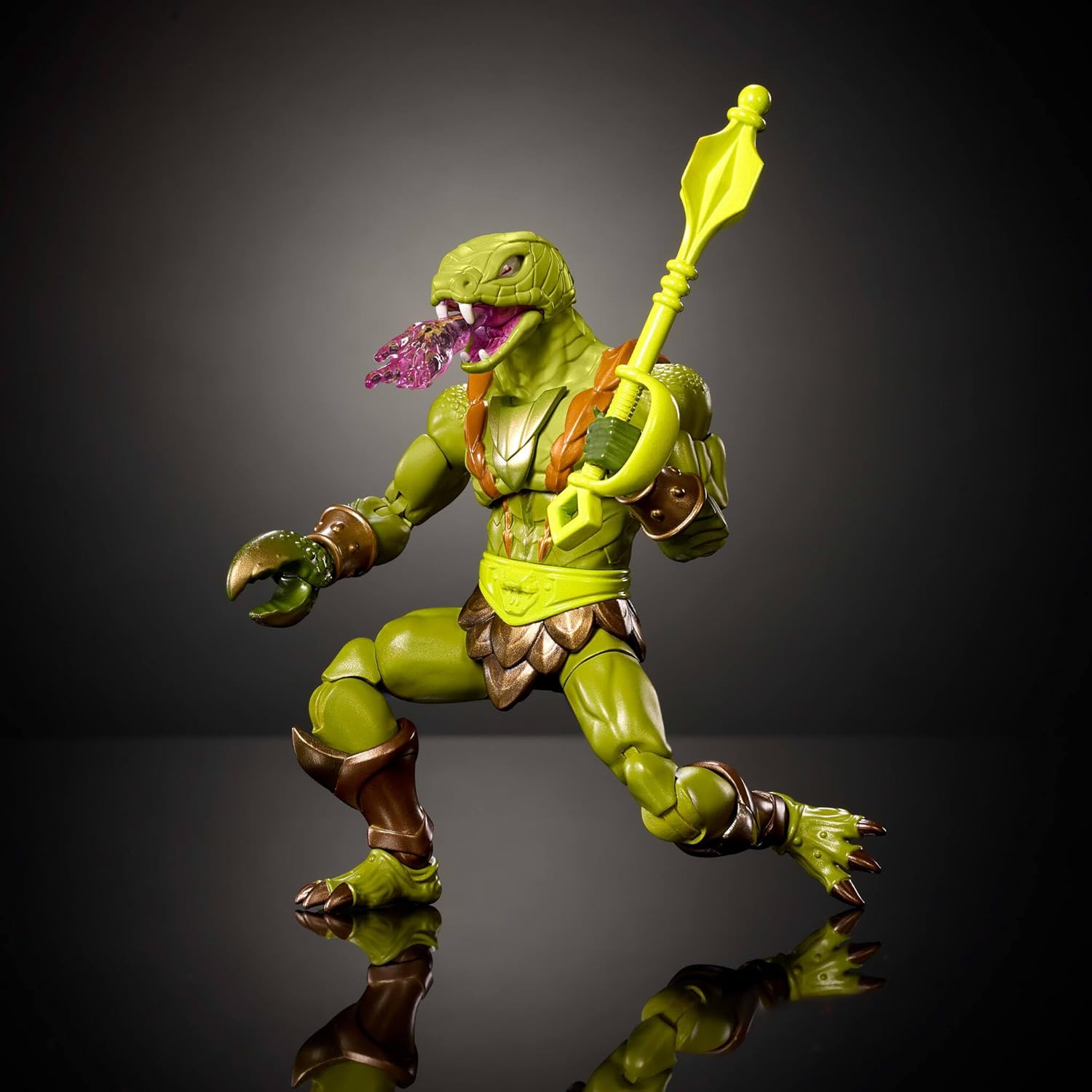 Masters of the Universe Masterverse Action Figure, New Eternia Kobra Khan, 7 Inch MOTU Toy 30 Articulations, Camo Khan Alt Look with Accessories, JBP86