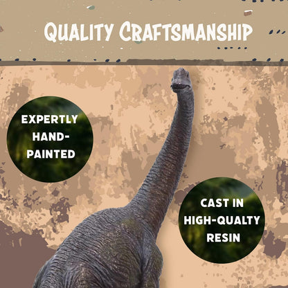Nemesis Now Brachiosaurus Dinosaur Figurine 25.5cm – Realistic Prehistoric Resin Statue with Bronzed Finish, Collectible Dinosaur Model for Home Decor, Kids, and Educational Display