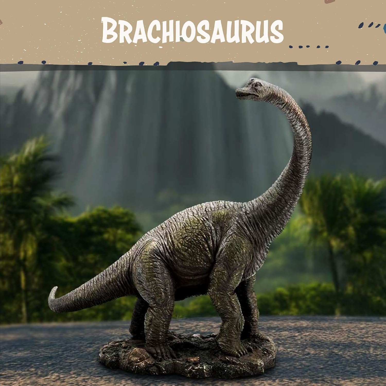 Nemesis Now Brachiosaurus Dinosaur Figurine 25.5cm – Realistic Prehistoric Resin Statue with Bronzed Finish, Collectible Dinosaur Model for Home Decor, Kids, and Educational Display