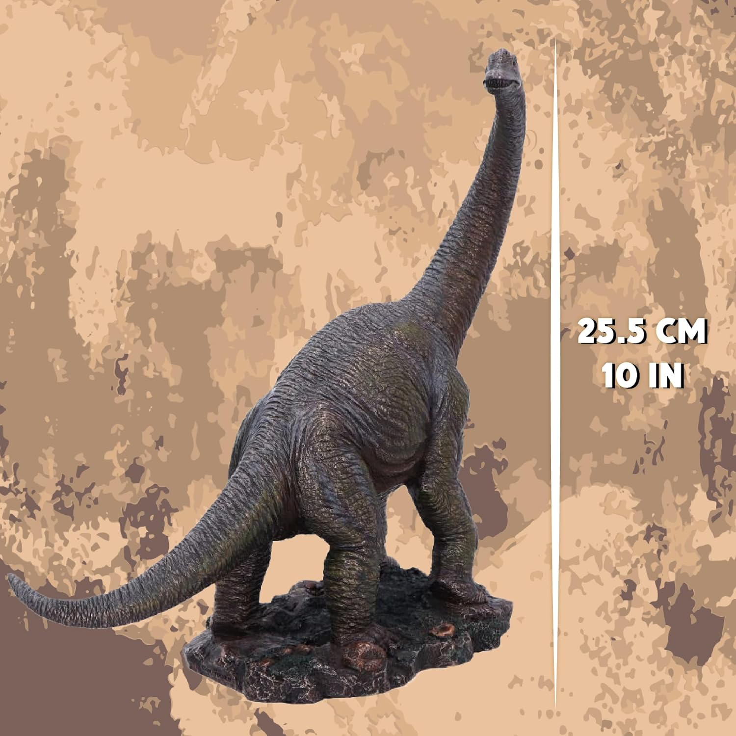 Nemesis Now Brachiosaurus Dinosaur Figurine 25.5cm – Realistic Prehistoric Resin Statue with Bronzed Finish, Collectible Dinosaur Model for Home Decor, Kids, and Educational Display