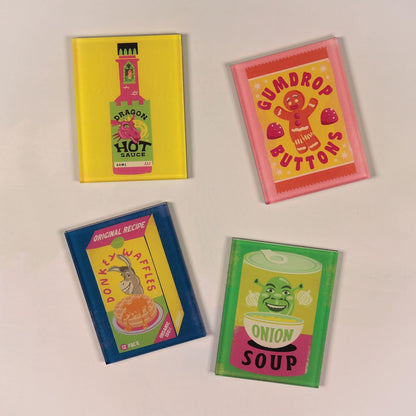 Shrek Magnet Set – Set of 4 Fridge Magnets with Movie Characters – Official Merchandise for Home, Office & Gifts