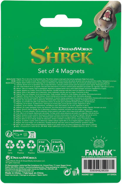 Shrek Magnet Set – Set of 4 Fridge Magnets with Movie Characters – Official Merchandise for Home, Office & Gifts