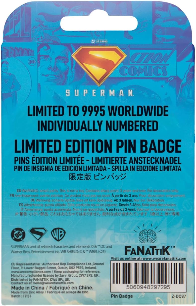 Superman 2025 Daily Planet Pin Badge – Limited Edition DC Collectible – Official Superman Metal Pin for Fans, Comic Book Collectors & Superhero Memorabilia Lovers