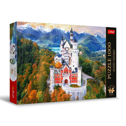 Trefl 1000 Piece Jigsaw Puzzle – Neuschwanstein Castle Germany – Premium Plus Quality – Photo Odyssey Scenic Castle Landscape – Large 68.3cm x 48cm Jigsaw Puzzle for Adults