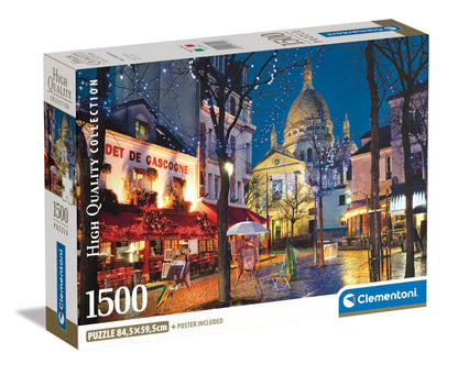 Clementoni Puzzel - Pars-Montmartre 1500 Stukjes - Puzzel Voor Volwassenen 14-99 Jaar, Gemaakt In Italië 31709