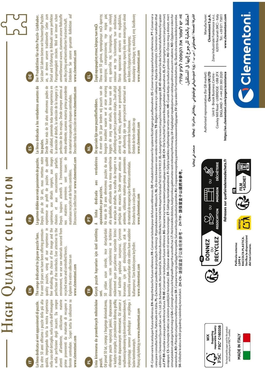 Clementoni 1000 ITHORROR Movies – Puzzle