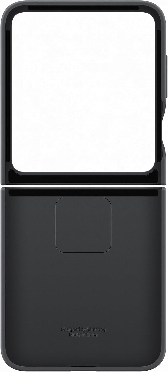 Samsung Silicone Case with Ring Custodia pieghevole in silicone con anello per Galaxy Z Flip6 | Z Flip7 FE, Black