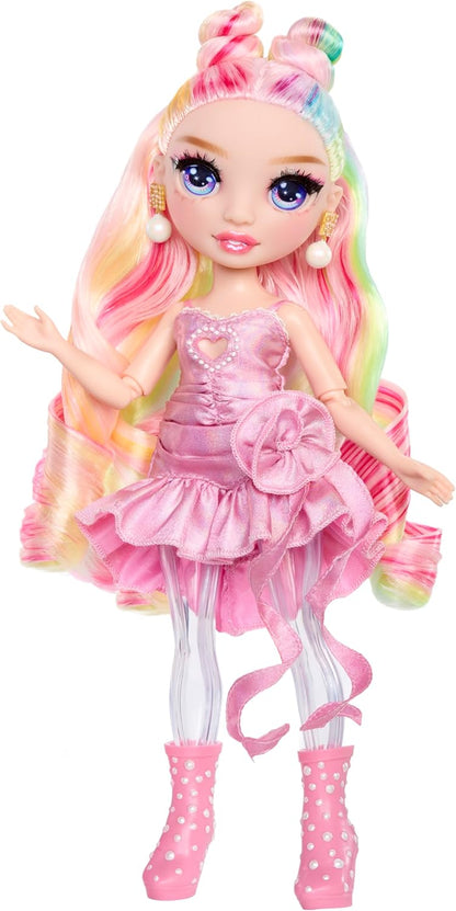 Rainbow High Rainbow Shimmers with Slime - Bella, Pink - 28cm Fashion Doll, Comes with a Slime Kit and a Pet Llama, Suitable for Children Ages 4+