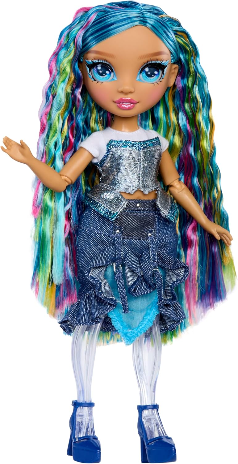 Rainbow High Rainbow Shimmers with Slime - Bella, Pink - 28 cm Modepuppe mit 1 Schleim-Set und 1 Llama-Haustier, Geeignet für Kinder ab 4 Jahren