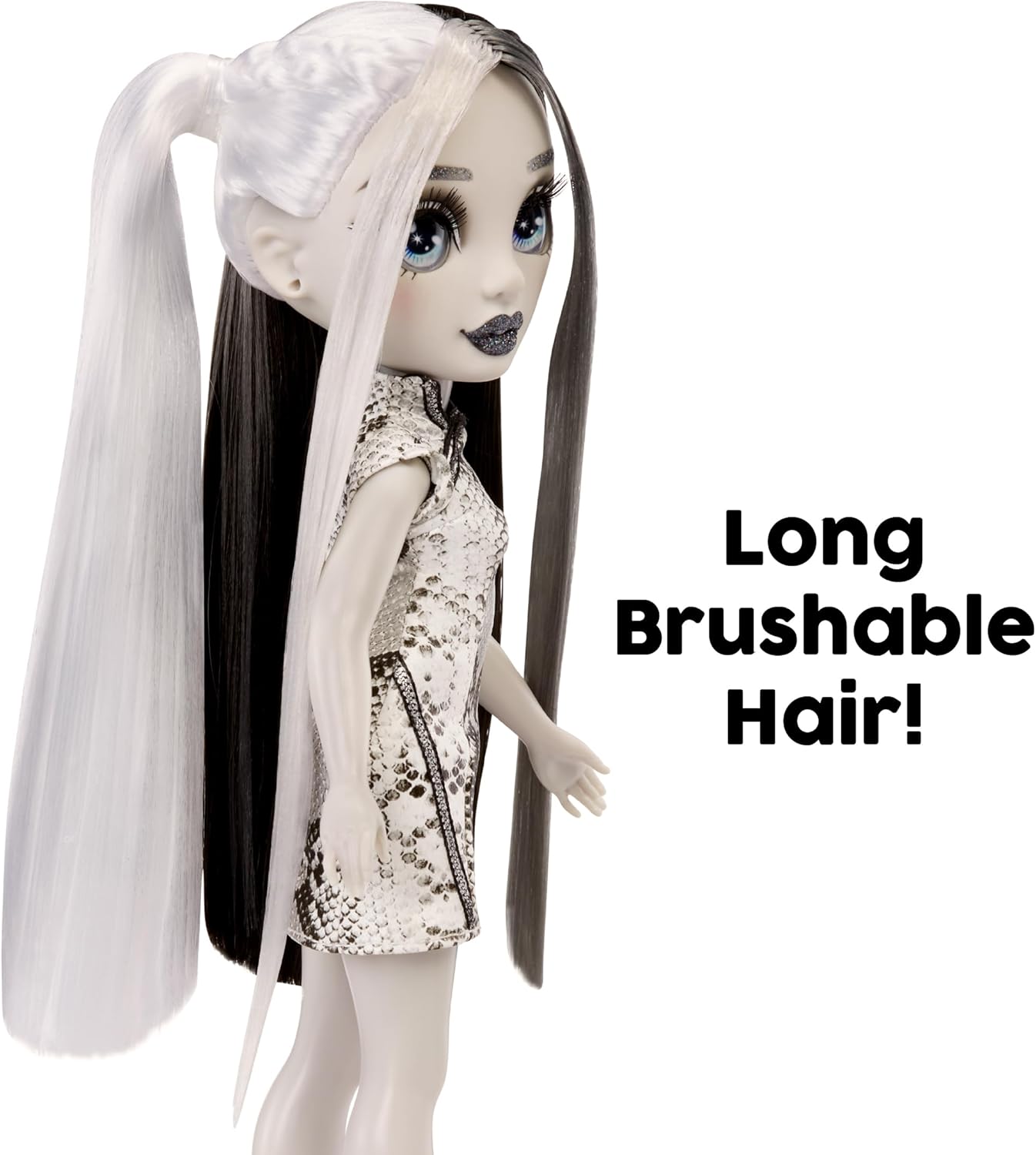 Rainbow High Shadow High Heather Grayson - Grayscale 28cm Fashion Doll, Black & White Hair and Outfit, Stylish Handbag, Cute Present for Children 4-10 Years Old