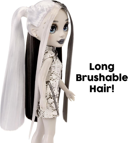 Rainbow High Shadow High Heather Grayson - Grayscale 28cm Fashion Doll, Black & White Hair and Outfit, Stylish Handbag, Cute Present for Children 4-10 Years Old