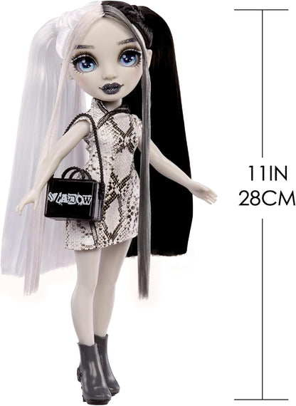 Rainbow High Shadow High Heather Grayson - Grayscale 28cm Fashion Doll, Black & White Hair and Outfit, Stylish Handbag, Cute Present for Children 4-10 Years Old