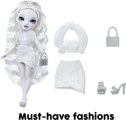 RAINBOW HIGH Shadow High Natasha Zima - Muñeca de Moda en Escala de Grises de 28 cm, Pelo y Traje Blancos, Bolso con Estilo, Bonito Regalo para Niños de 4 a 10 Años