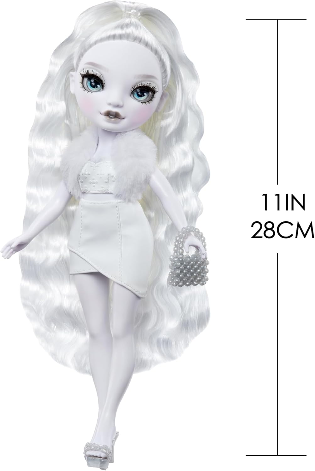 RAINBOW HIGH Shadow High Natasha Zima - Muñeca de Moda en Escala de Grises de 28 cm, Pelo y Traje Blancos, Bolso con Estilo, Bonito Regalo para Niños de 4 a 10 Años