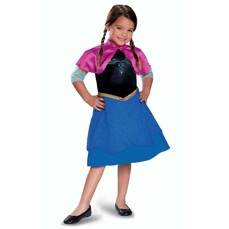 Disney Official Frozen Travelling Anna Standard Costume Kids, Princess Dress Up for Girls