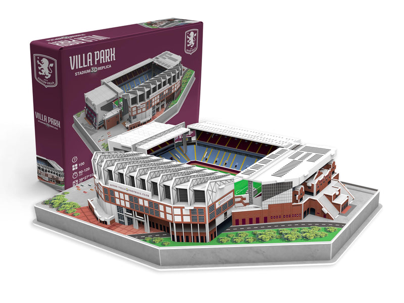 3D Jigsaw Puzzle of Villa Park Stadium - 100 Pieces | Home of Aston Villa| English Premier League Gifts for Age 7+