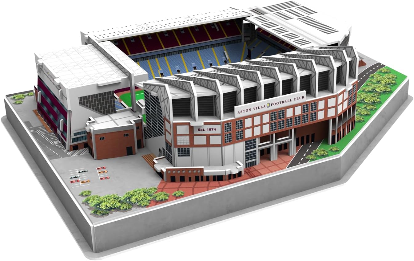 3D Jigsaw Puzzle of Villa Park Stadium - 100 Pieces | Home of Aston Villa| English Premier League Gifts for Age 7+