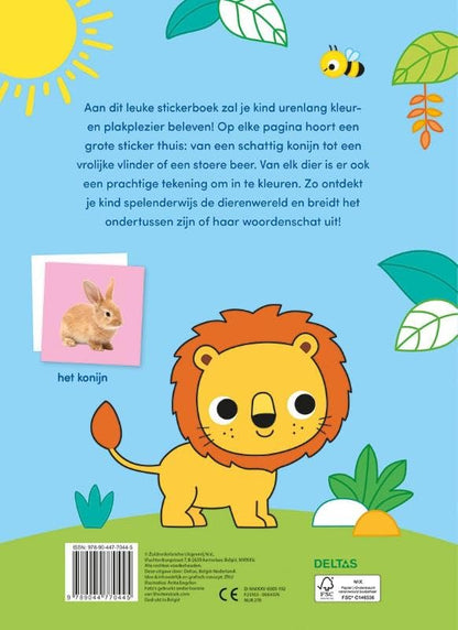 Deltas - Lieve Dieren Kleur- en Stickerboek - 3-5 Jaar