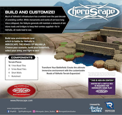 Renegade Game Studios - Heroscape Roads of Valhalla Terrain Expansion - Add on Content for The Heroscape Miniatures Game - Battle Box or Master Set is Required to Play
