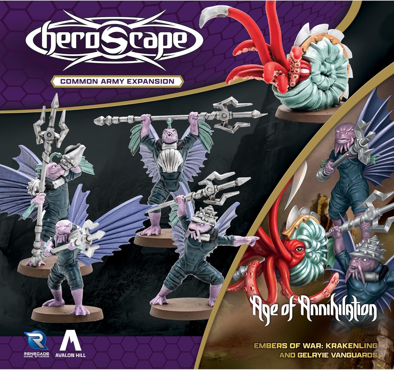 Renegade | Heroscape: Age Of Annihilation Krakenling & Gelryie Vanguards | Espansione Army | 2-4 Giocatori | 30-90 Minuti