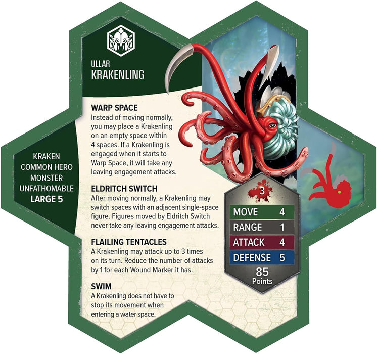 Renegade Game Studios - Heroscape Krakenling and Gelyrie Vanguards Army Expansion - Add on Content for The Heroscape Miniatures Game - Battle Box or Master Set is Required to Play