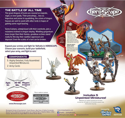 Renegade Game Studios - Heroscape Greatbow Archers and Scions of Icaria Army Expansion - Add on Content for The Heroscape Miniatures Game - Battle Box or Master Set is Required to Play