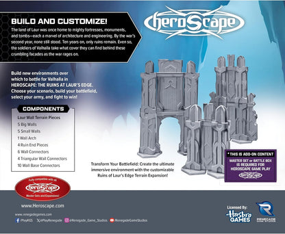 Renegade Game Studios - Heroscape The Ruins at Laur's Edge Terrain Expansion - Add on Content for The Heroscape Miniatures Game - Battle Box or Master Set is Required to Play