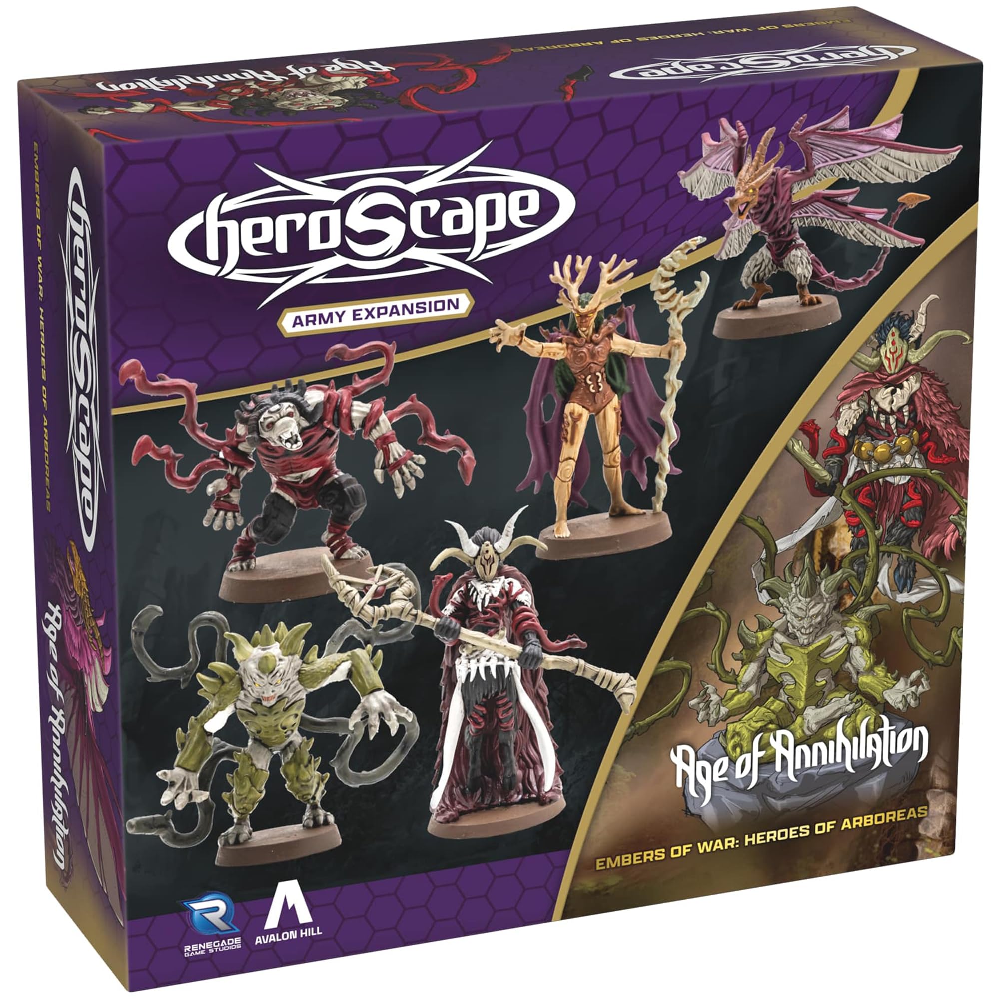 Renegade Game Studios - Heroscape Heroes of Aboreas Army Expansion - Add on Content for The Heroscape Miniatures Game - Battle Box or Master Set is Required to Play