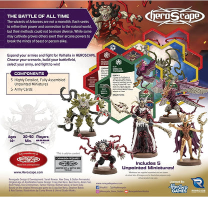 Renegade Game Studios - Heroscape Heroes of Aboreas Army Expansion - Add on Content for The Heroscape Miniatures Game - Battle Box or Master Set is Required to Play