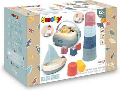Little Smoby - Vroege leer- en badset - Vormherkenning - Motoriek - Tovertoren - Vormmand - Zeilboot - Vanaf 12 maanden - Gemaakt in Frankrijk
