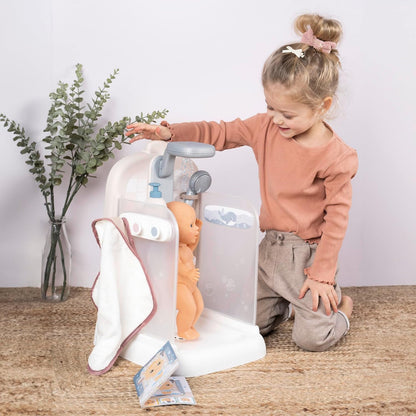 Smoby - Baby Nurse - Douche - voor poppen en poppen tot 40 cm - Functionele douchekop - Badcape en accessoires - Vanaf 3 jaar - Gemaakt in Frankrijk