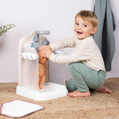 Smoby - Baby Nurse - Douche - voor poppen en poppen tot 40 cm - Functionele douchekop - Badcape en accessoires - Vanaf 3 jaar - Gemaakt in Frankrijk