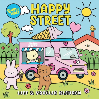 Sunny vibes - Happy street: Lief en vrolijk kleuren