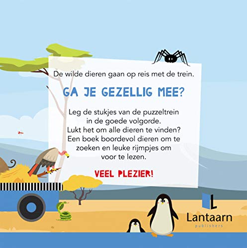 Lantaarn Publishers - Boek en Puzzeltrein Wilde Dieren