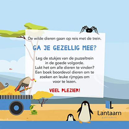 Lantaarn Publishers - Boek en Puzzeltrein Wilde Dieren