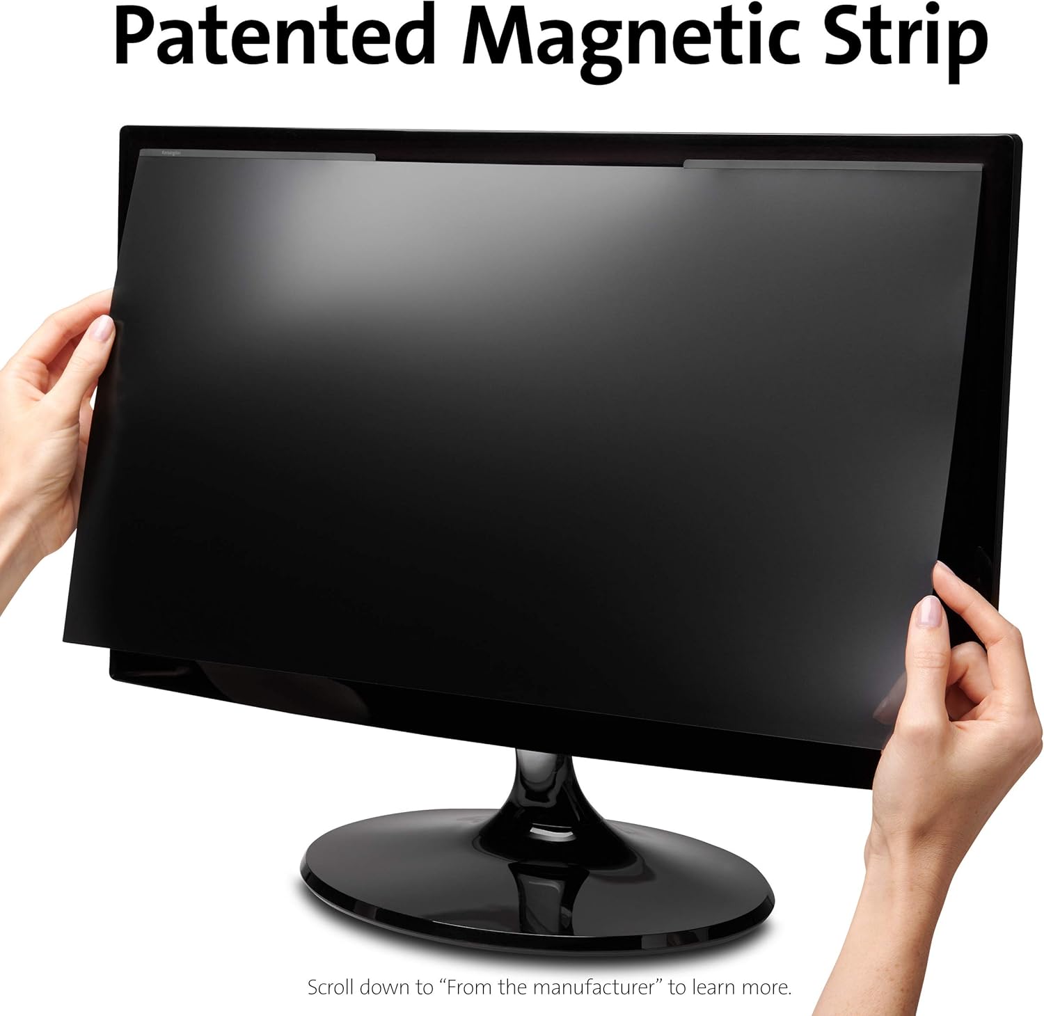 Kensington Magnetic Privacy Screen Filter - MagPro Magnetic 24 Inch 16:10 Monitor Privacy Screen Filter with Blue Light Filter, Anti-Glare Screen Protector (K58358WW)