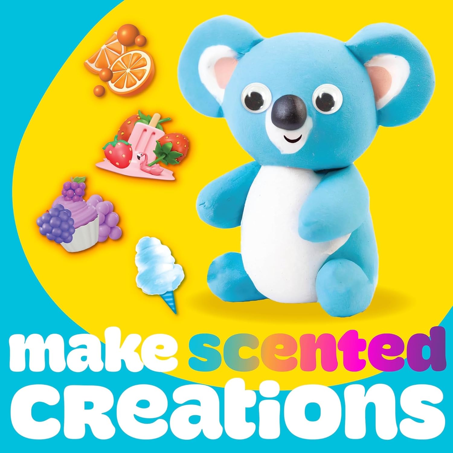 Play-Doh Air Dry Clay Variety Pack - 13 Colours with Sculpting Tools, Reusable Moulds, Wiggly Eyes & Project Guide - Lightweight Crumble-Free Air Dry Modelling Clay Set for Kids Ages 4+