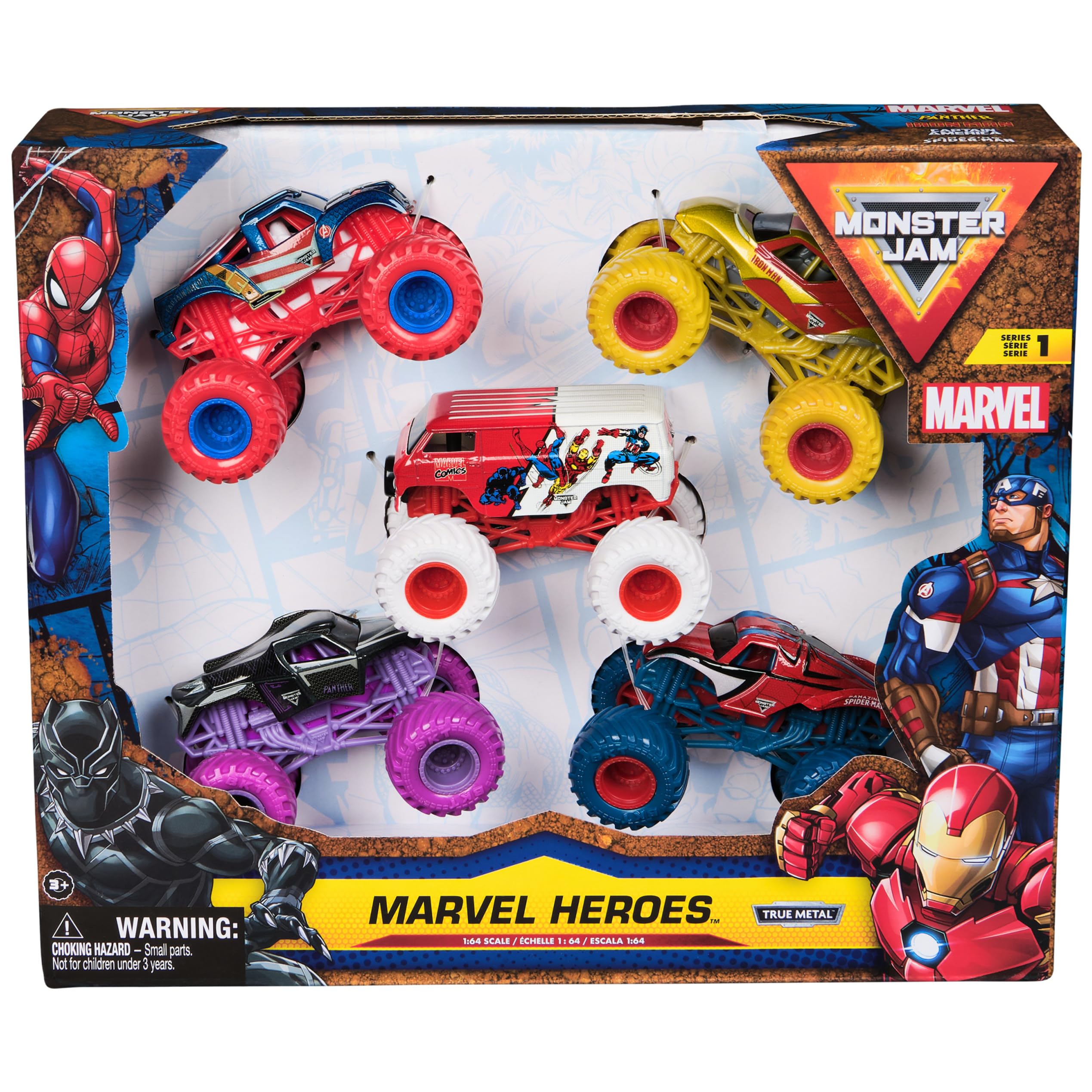 Monster Jam - 1:64 Marvel 5 Pack (6070946)