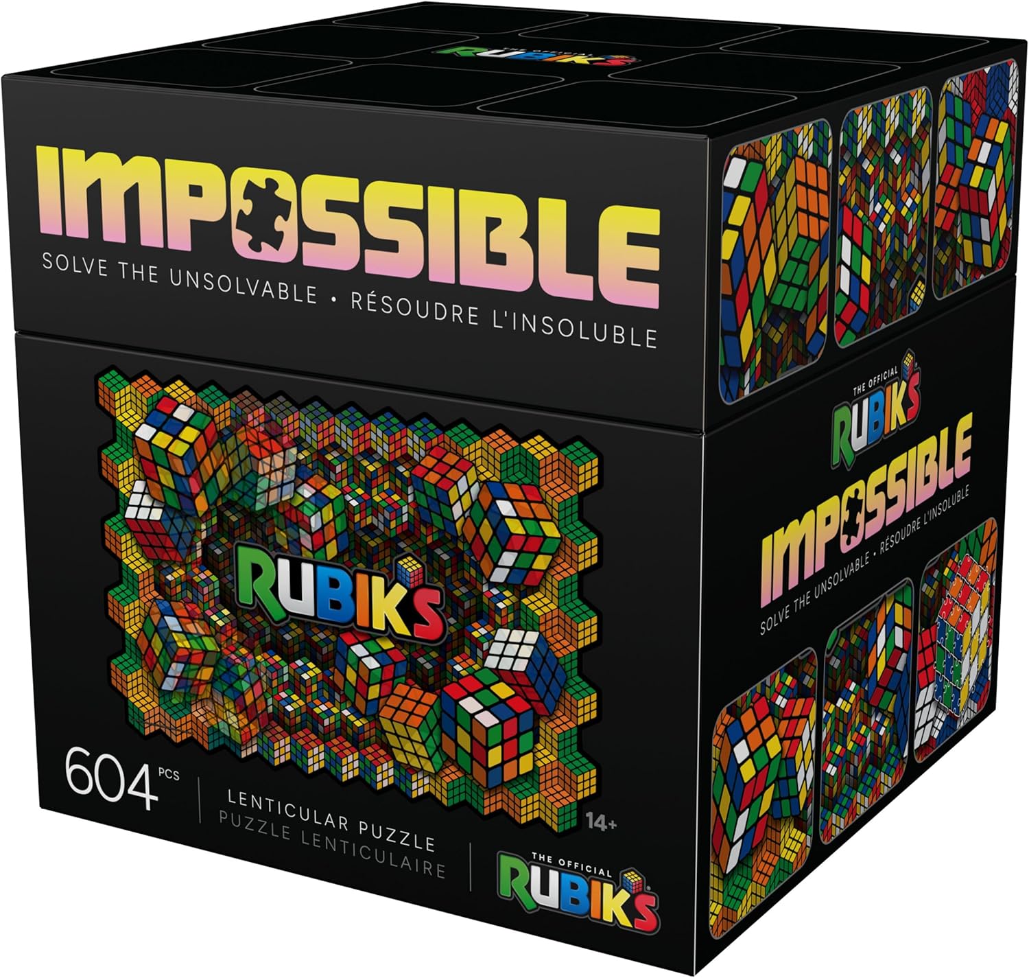 Rubik's Cube, Rubik's Impossible, Lenticular Jigsaw Puzzle of 604 Pieces, Ages 14 and Up