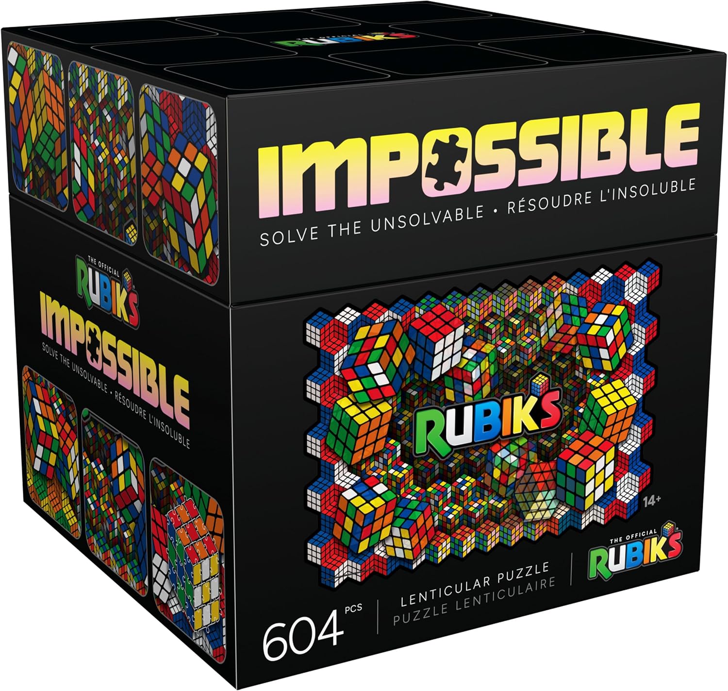 Rubik's Cube, Rubik's Impossible, Lenticular Jigsaw Puzzle of 604 Pieces, Ages 14 and Up
