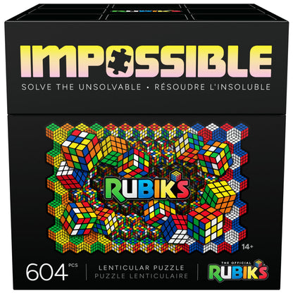 Rubik's Cube, Rubik's Impossible, Lenticular Jigsaw Puzzle of 604 Pieces, Ages 14 and Up