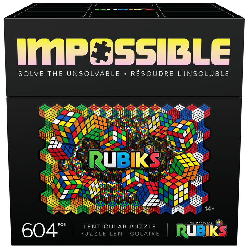 Rubik's Cube, Rubik's Impossible, Lenticular Jigsaw Puzzle of 604 Pieces, Ages 14 and Up