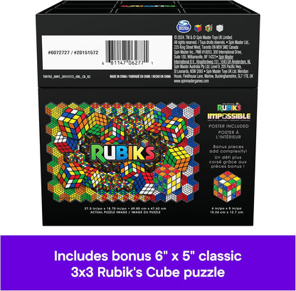 Rubik's Cube, Rubik's Impossible, Lenticular Jigsaw Puzzle of 604 Pieces, Ages 14 and Up