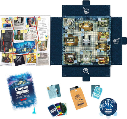 Cluedo Advent Calendar: Secrets Under Snowfall, 24-Day Family Mystery Puzzle Game with 22 Daily Puzzles, Storybook, Tokens and Surprises, Fun For Kids & Families That Love Classic Games