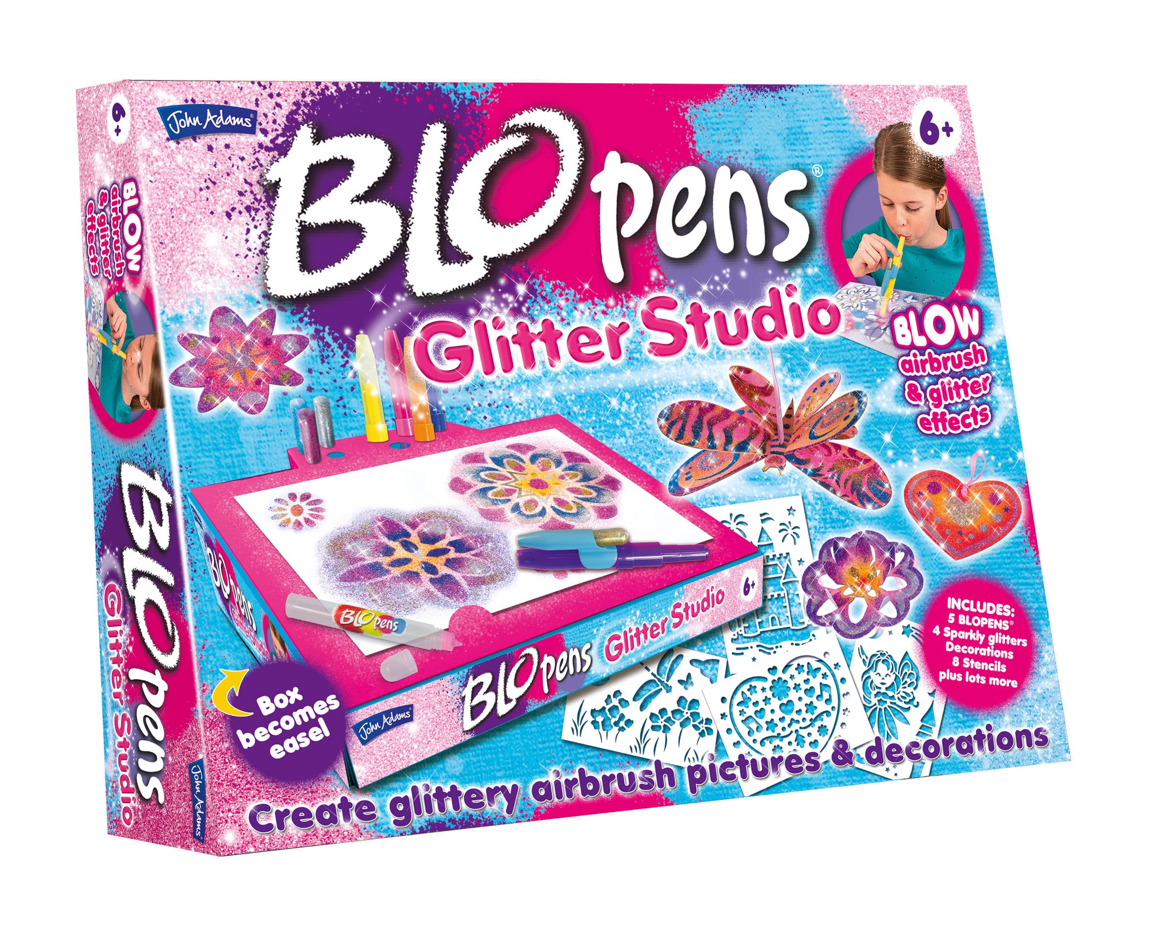 John Adams | BLOPENS® Glitter Studio: Blow airbrush & add glitter effects | Arts & crafts | Ages 6+